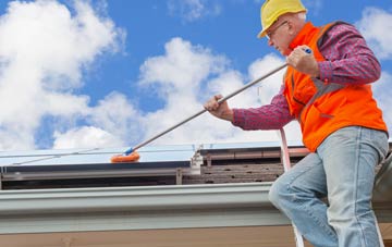 Handcross soft wash roof cleaning